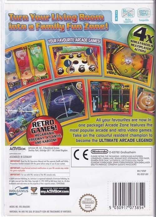 Arcade Zone - Nintendo Wii (B Grade) (Used) 